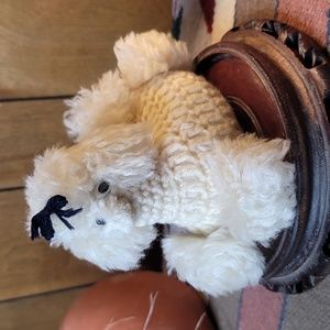 Vintage handmade knit poodle